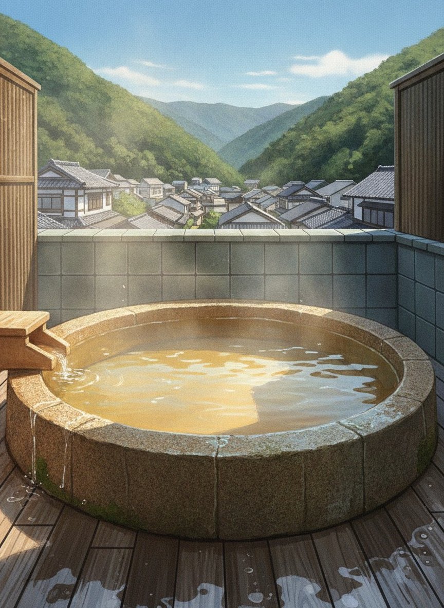 Illustration of Miyukiso Hanamusubi in Arima Onsen, 10 minutes from the station