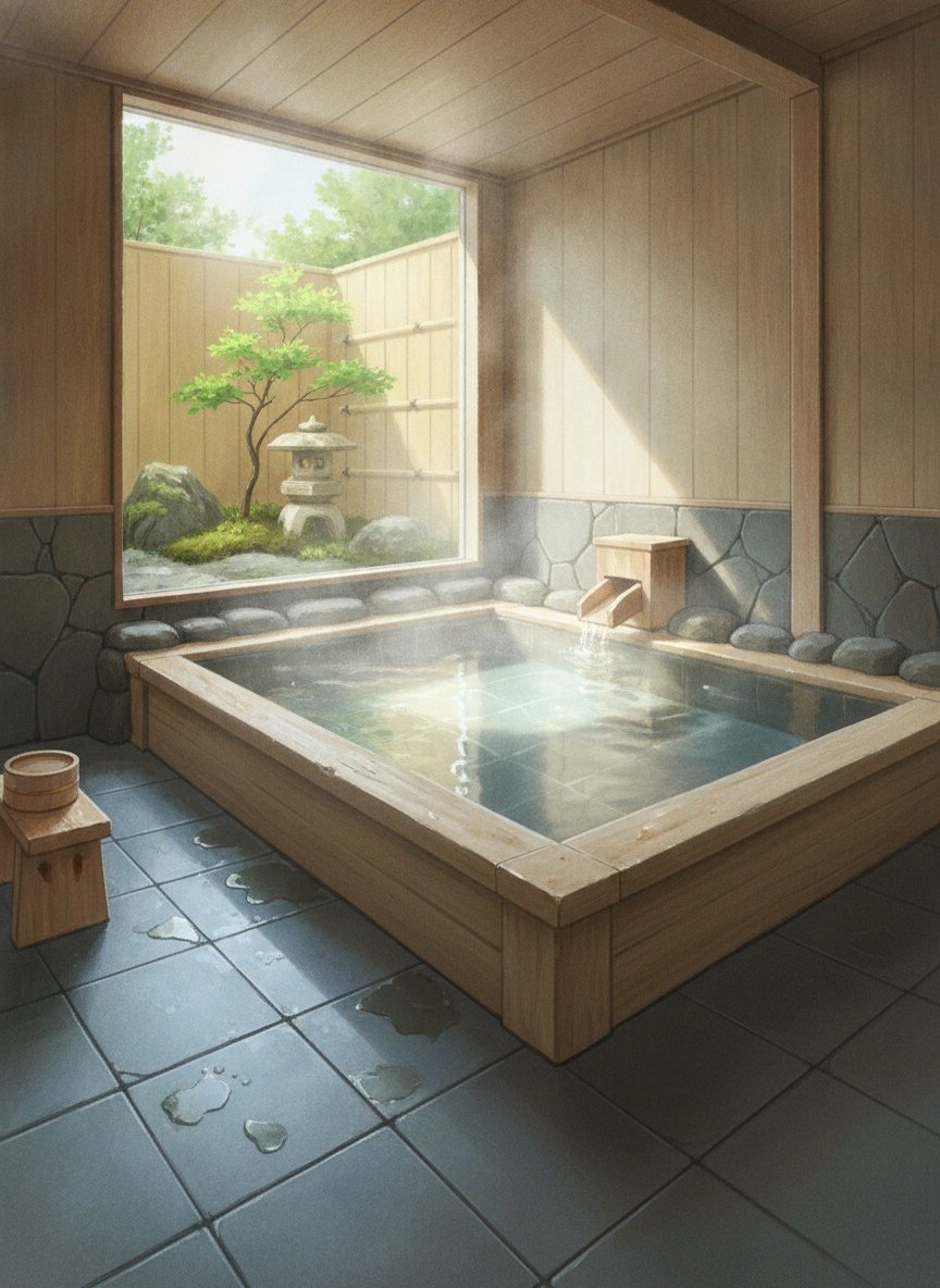 Illustration of Hasegawa in Futaomote, north of the onsen town, 10 minutes on foot from Awara-Yunomachi