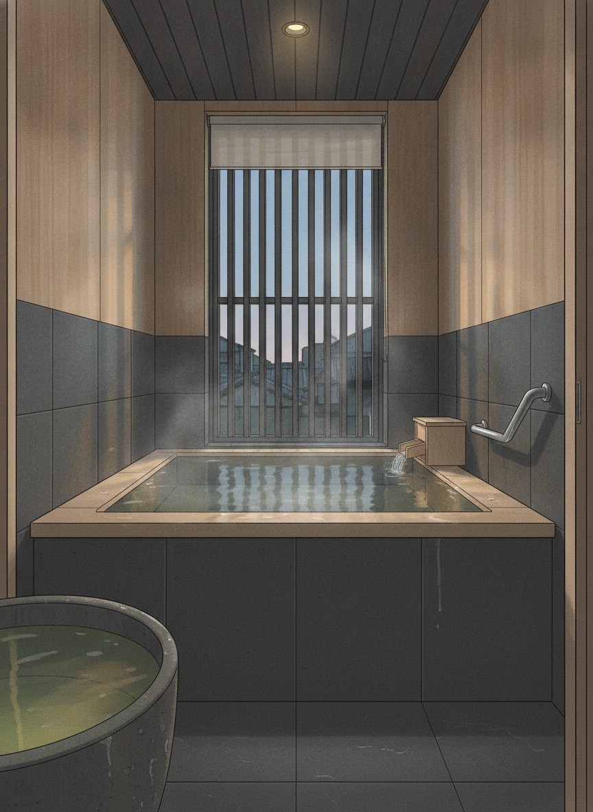 Illustration of Rakuten STAY Awara Onsen in Onsen 1-chome, in the onsen town
