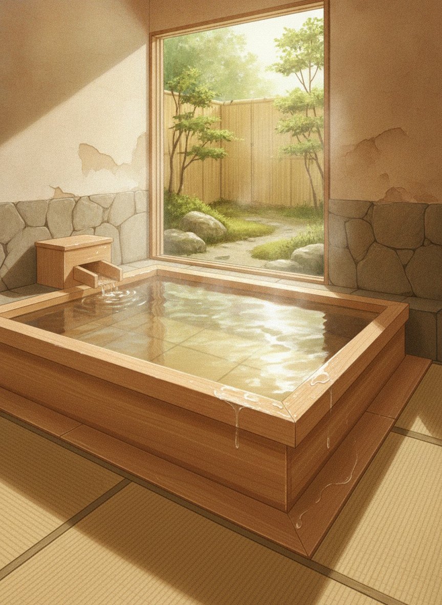 Illustration of Seifuso in in the heart of the onsen town, a short walk from Awara-Yunomachi