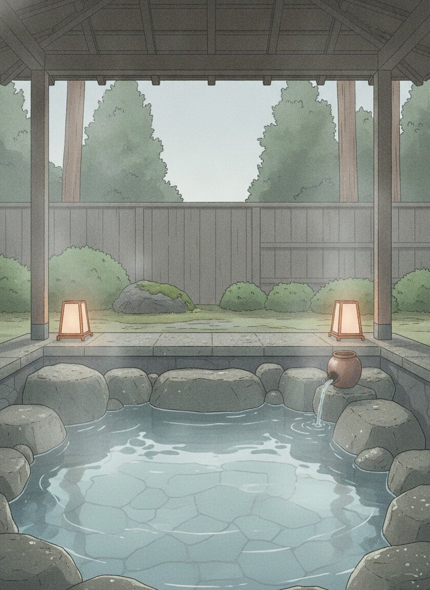 Illustration of Ooedo Onsen Monogatari Wanwan Resort Awazu in Awazu Onsen, Awazumachi, beside the Awazu Grand Hotel