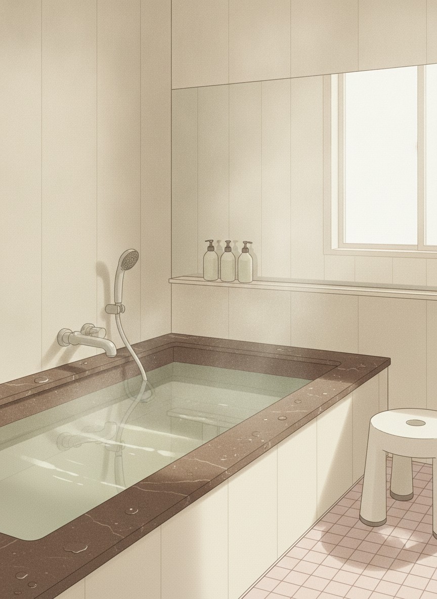 Illustration of Onsen Business Hotel Fukiya in Koden, a few minutes from the station on the flat