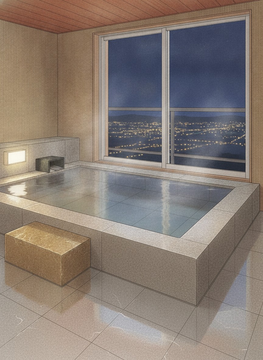 Illustration of Bourou Noguchi Hakodate in Yunokawa, 150 meters from the Yunokawa Onsen streetcar stop
