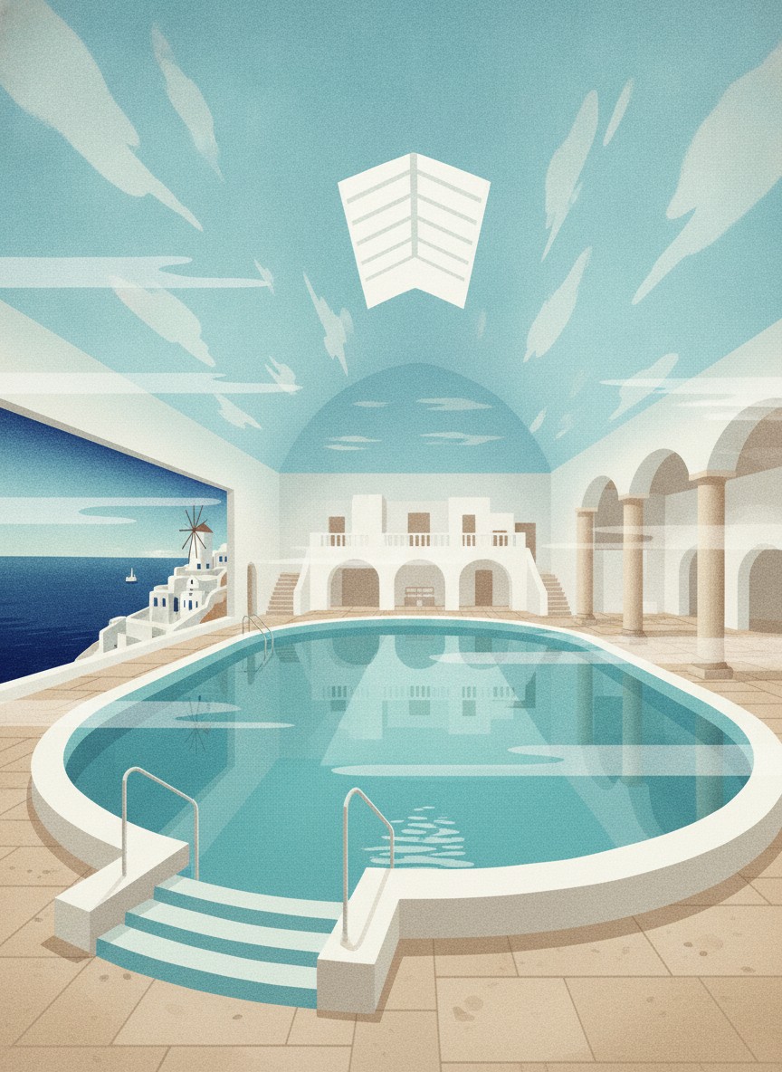 Illustration of Hakone Kowakien Yunessun &mdash; Yunessun (swimsuit pools) in Kowakidani