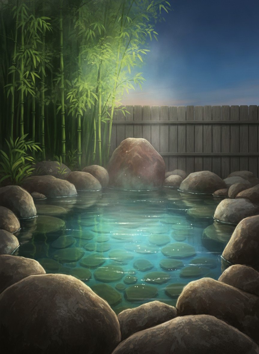 Illustration of Oku-Atagawa Narashino-no-Sato Gyokusui in Oku-Atagawa, in the Naramoto hills inland from Atagawa Onsen, about 5 minutes by the inn's shuttle from Izu-Atagawa Station