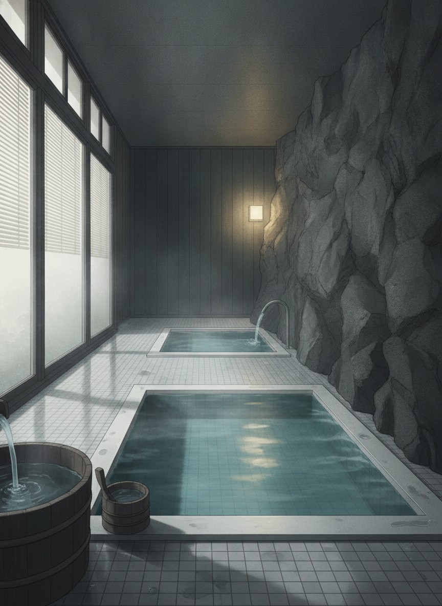 Illustration of Kutsurogijuku Shintaki in Higashiyama, Yumoto Kawamukai, four minutes on foot from its sister inn Chiyotaki