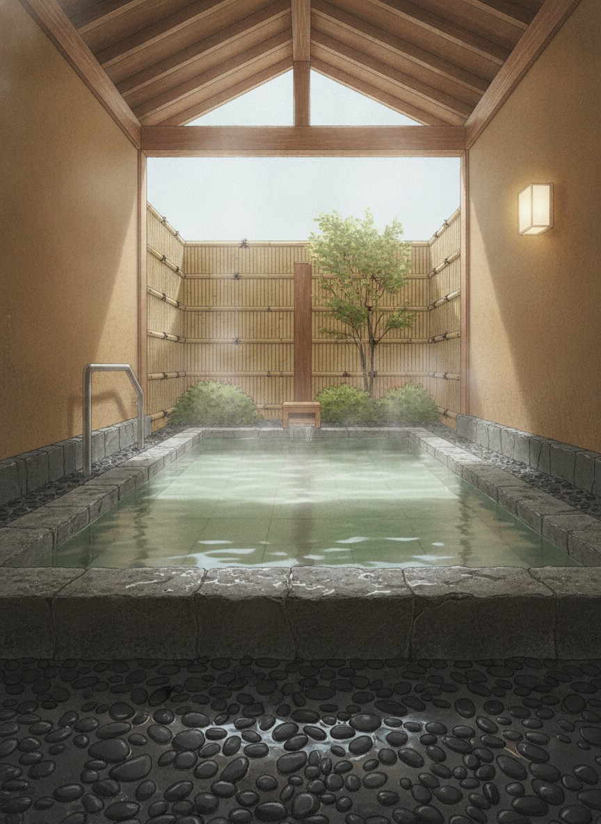 Illustration of Yoshino Ryokan in Kami-Aoi-machi, beside Aoi Aso Shrine