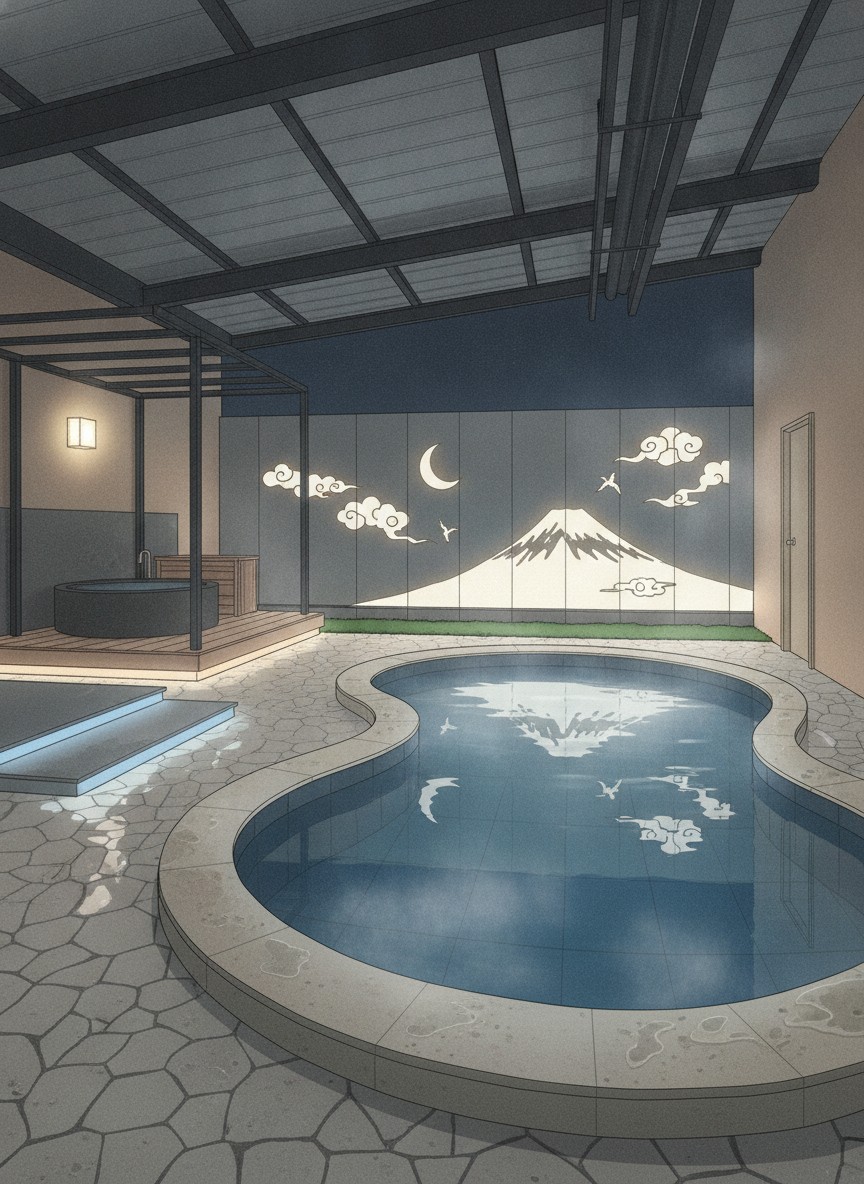 Illustration of Meitei no Yado Hotel Koshien in Isawa Onsen, Ichibe, south of the station