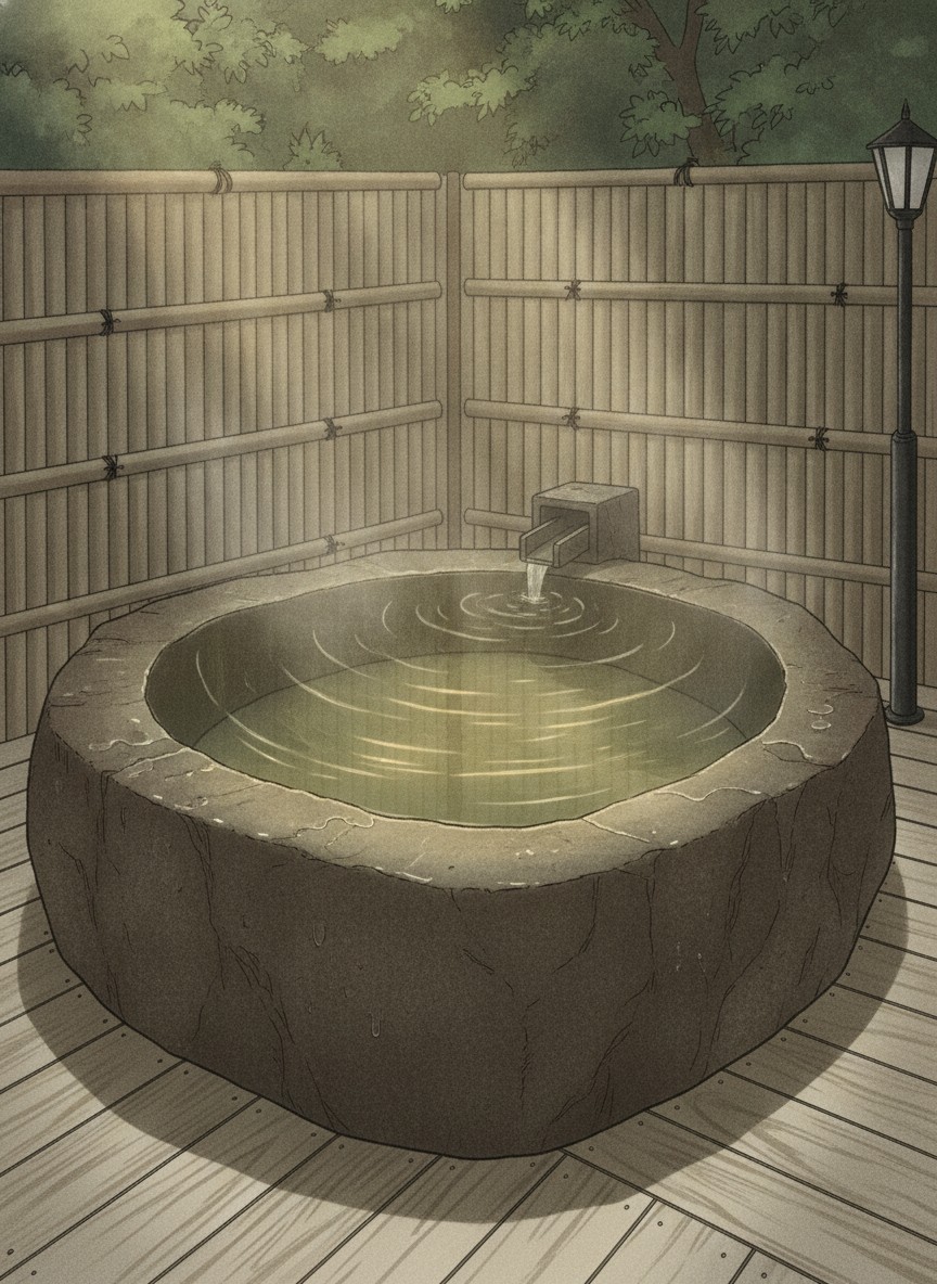 Illustration of Mori-no-yu Kirano-sato in Yawatano, Izu-Kogen