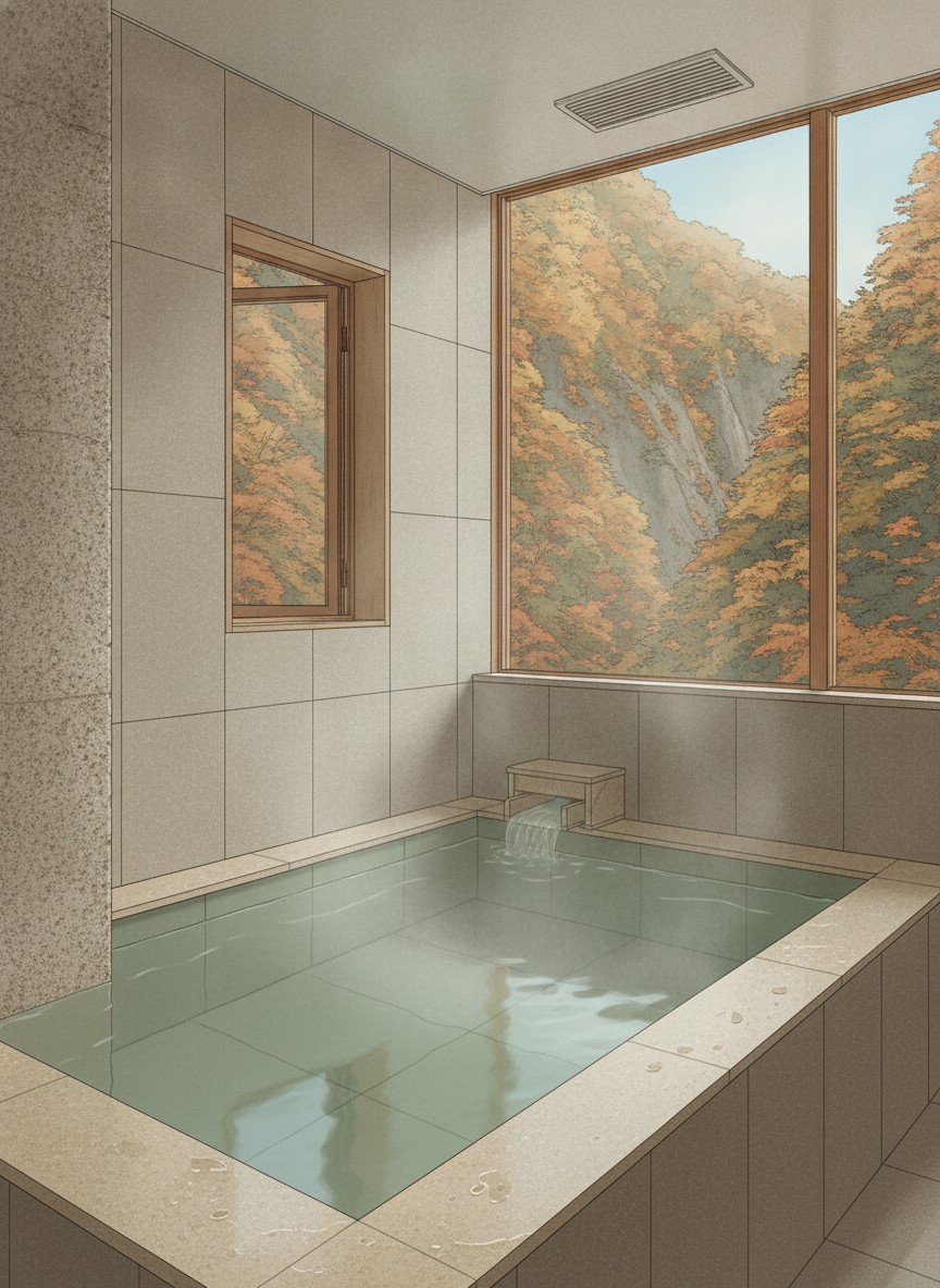 Illustration of Grand Blissen Hotel Jozankei in Jozankei, above the gorge on the east side of town