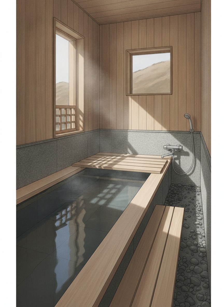 Illustration of Jozankei Daiichi Hotel Suizantei in Jozankei, up the hill on the west side above the Toyohira river