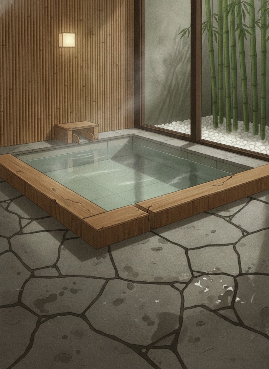 Illustration of Kaichoen in Kaike Onsen 3-chome, back from the seawall