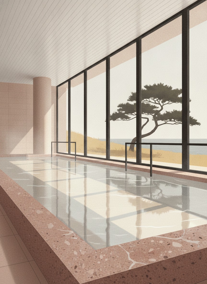 Illustration of Ooedo Onsen Monogatari Kaike in Kaike Onsen 4-chome, on the beach road