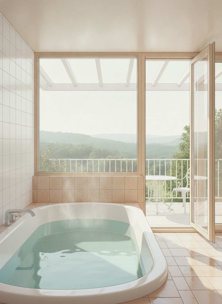 Illustration of Karuizawa Hotel Soyokaze in Sengataki, north of Naka-Karuizawa