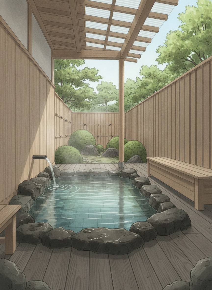 Illustration of Hotel Kaneyamaen in Kamiyoshida, Fujiyoshida