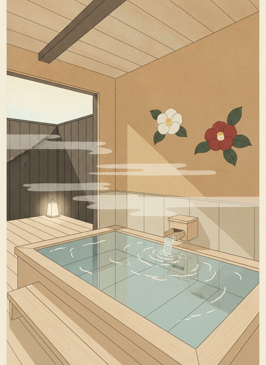 Illustration of Kinosaki Onsen Ryokan Tsubakino in Kinosaki, central