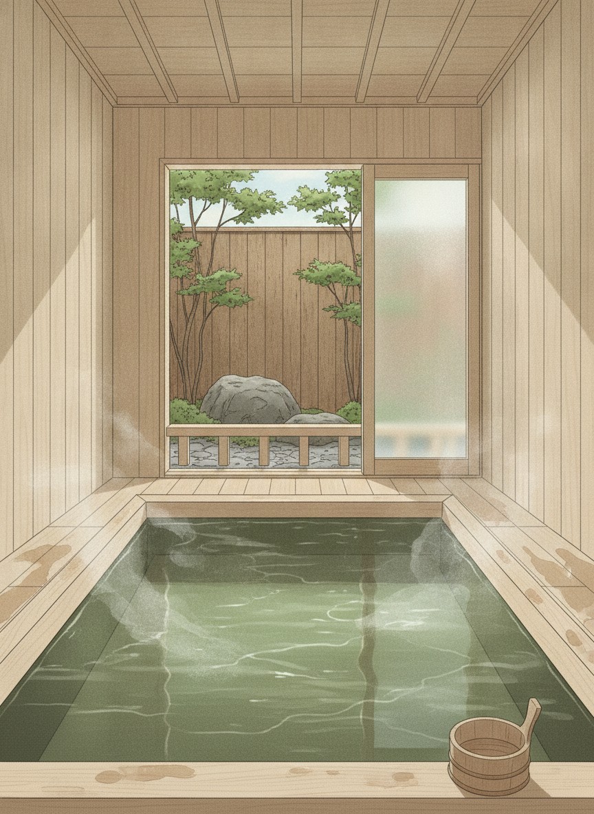 Illustration of Kinugawa Grand Hotel Yume no Toki in Ohara, on the bluff seven minutes on foot from Kinugawa-Onsen Station
