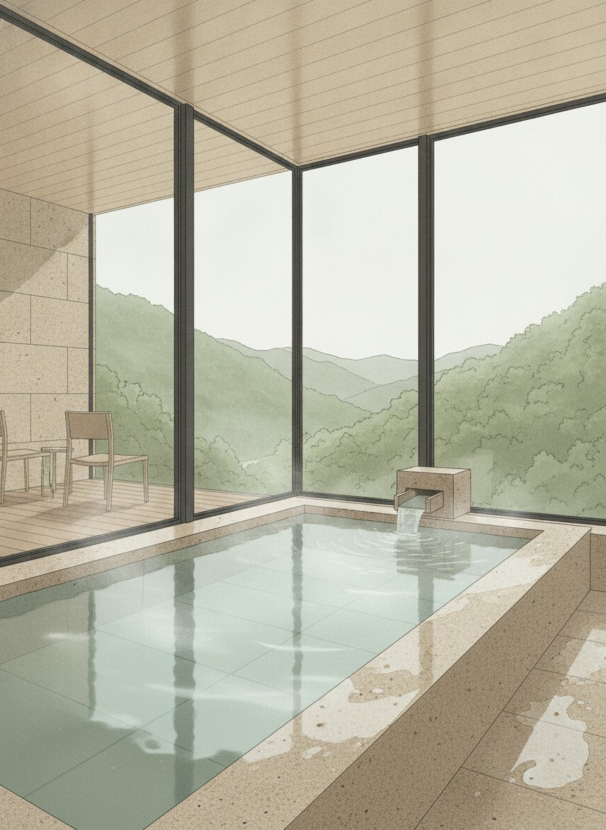Illustration of Kinugawa Kanaya Hotel in Ohara, three minutes on foot from Kinugawa-Onsen Station