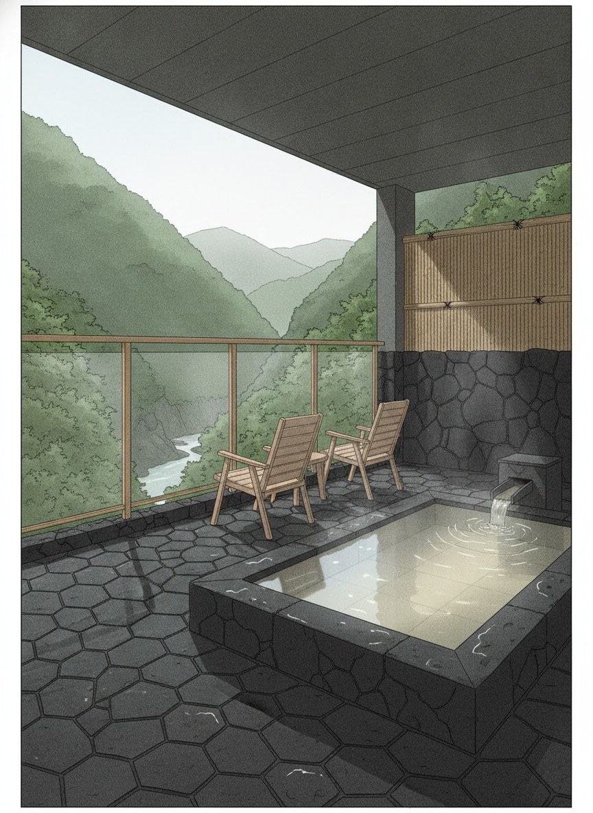 Illustration of Nanaeyae in Ohara, five minutes on foot from Kinugawa-Onsen Station