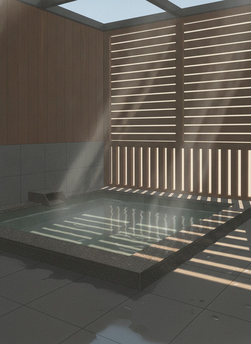 Illustration of Myoken Onsen Nemu in Kareigawa, Myoken Onsen, beside the Amori River 15 minutes by car from Kagoshima Airport