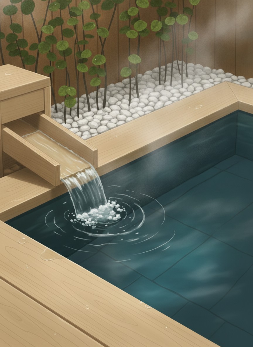 Illustration of Konpira Onsen Yumoto Yachiyo in Kawanishi, a minute from Kotone on the back approach