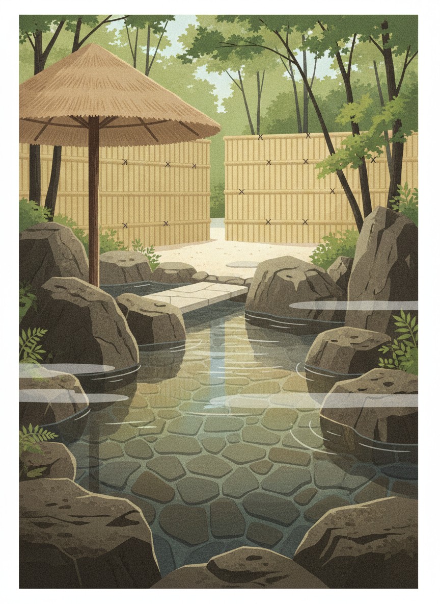 Illustration of Kyoto Yunohana Onsen Sumiya Kihoan in Yunohana Onsen, Kameoka