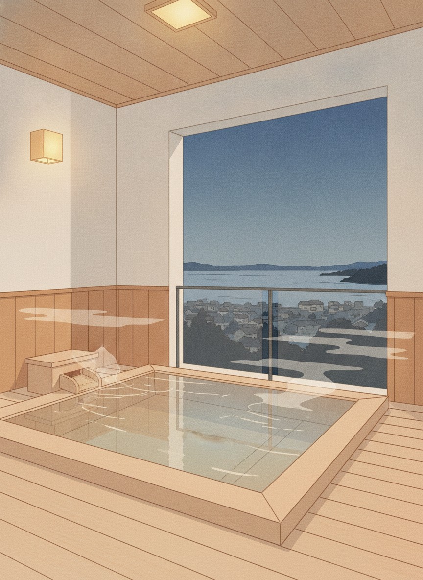 Illustration of Satoyu Mukashibanashi Yuzanso in Ogoto Onsen, Otsu