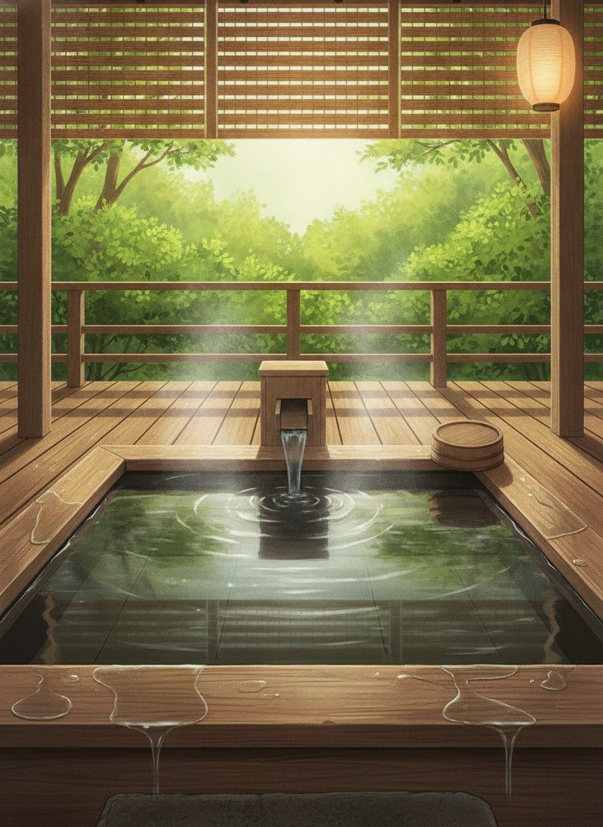 Illustration of Izumiso in Asama Onsen, near the entrance to the hot spring town, 1 minute on foot from the Shimo-Asama Hiroba bus stop