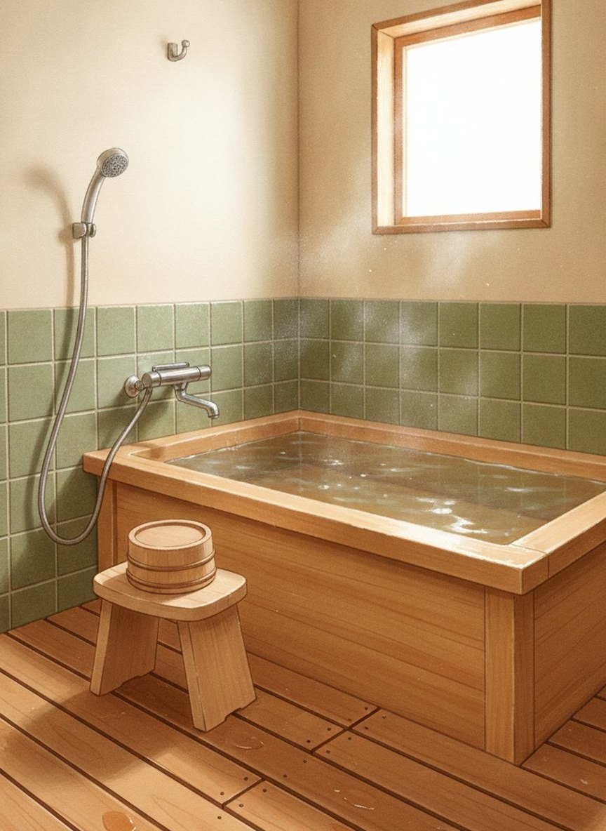 Illustration of Kikunoyu in Asama Onsen, near the entrance to the hot spring town, 1 minute on foot from the Shimo-Asama bus stop