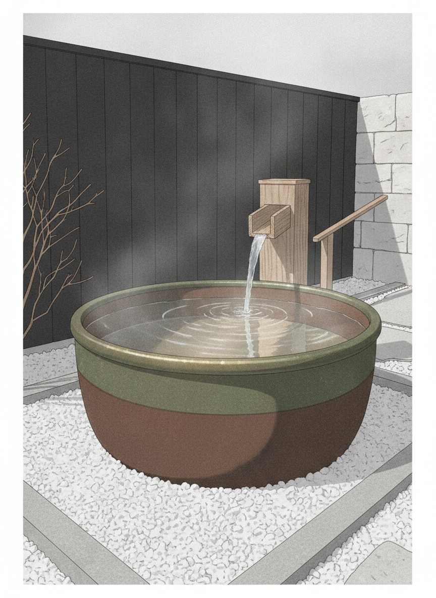Illustration of Honoka no Yu Kaeda in Kaeda, inland from Aoshima on the south edge of Miyazaki city