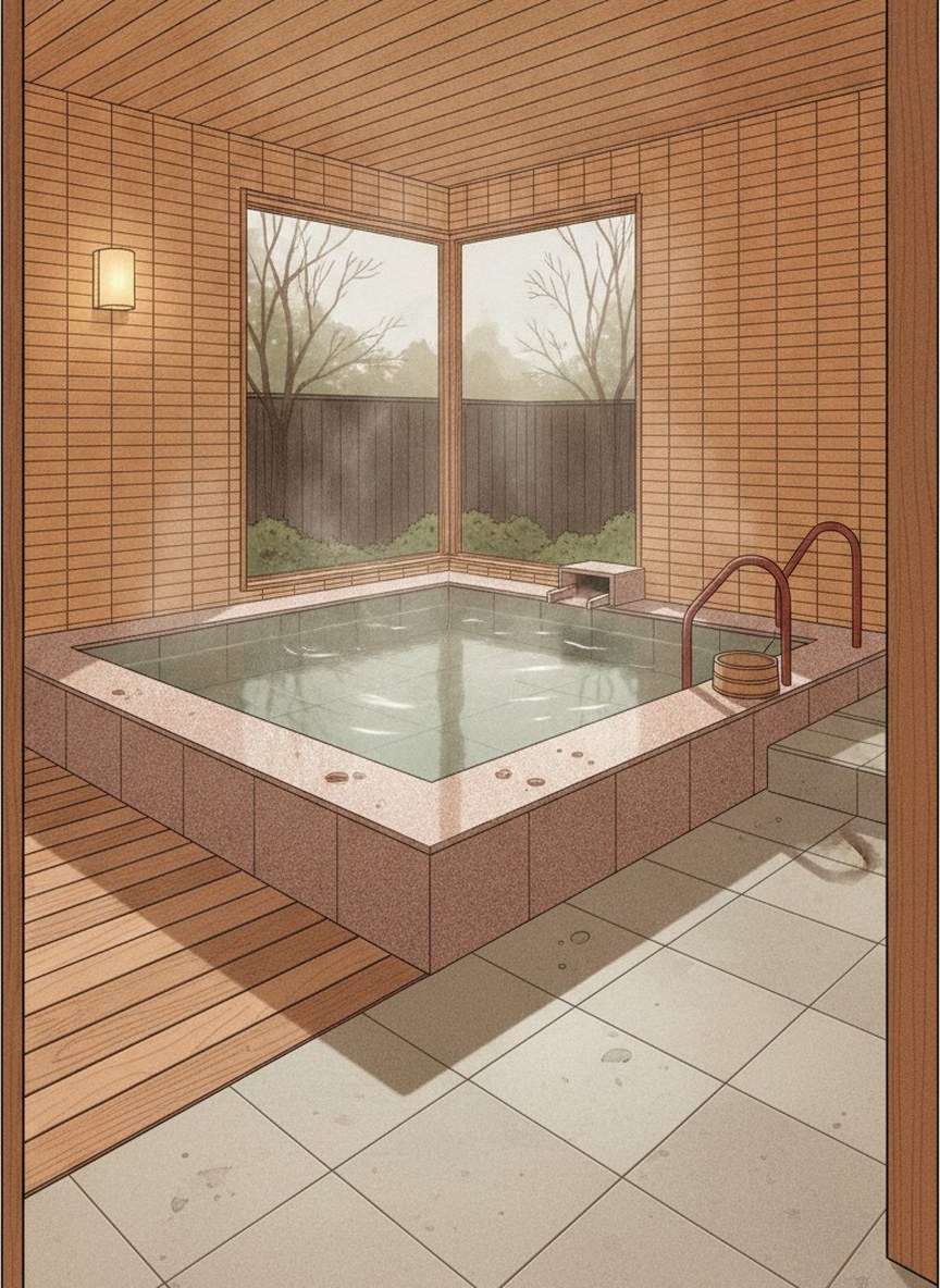 Illustration of Hotel Harvest Nasu in Takaku, in the forest of the lower Nasu highlands