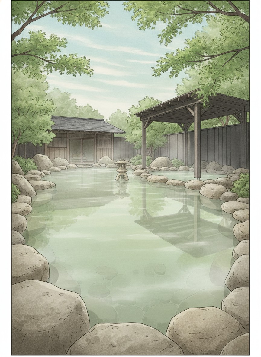 Illustration of Niseko Grand Hotel in Konbu Onsen, Niseko town, about twenty minutes by road west of Hirafu