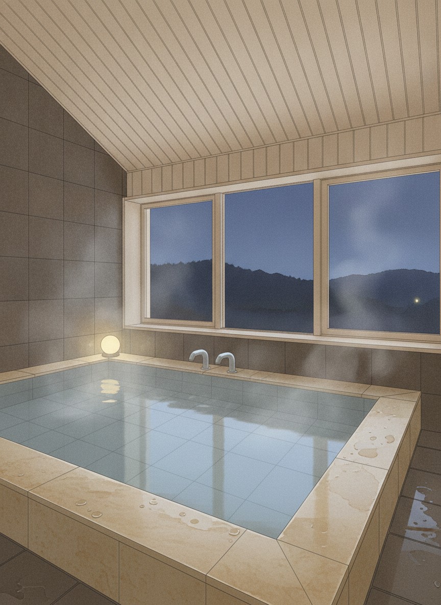 Illustration of Bourou NOGUCHI Noboribetsu in Noboribetsu Onsen, at the top of the valley past Sekisuitei