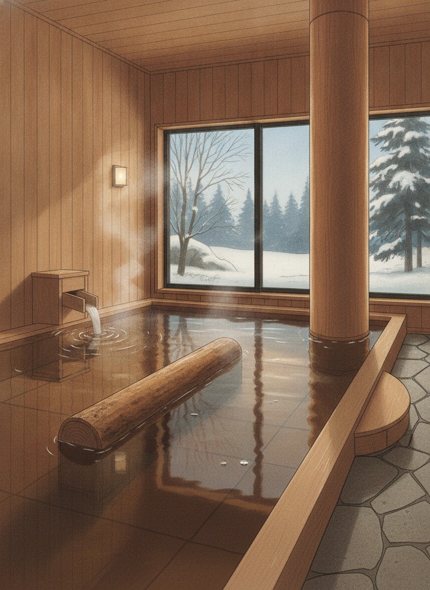 Illustration of Yumoto Choza in Fukuji Onsen