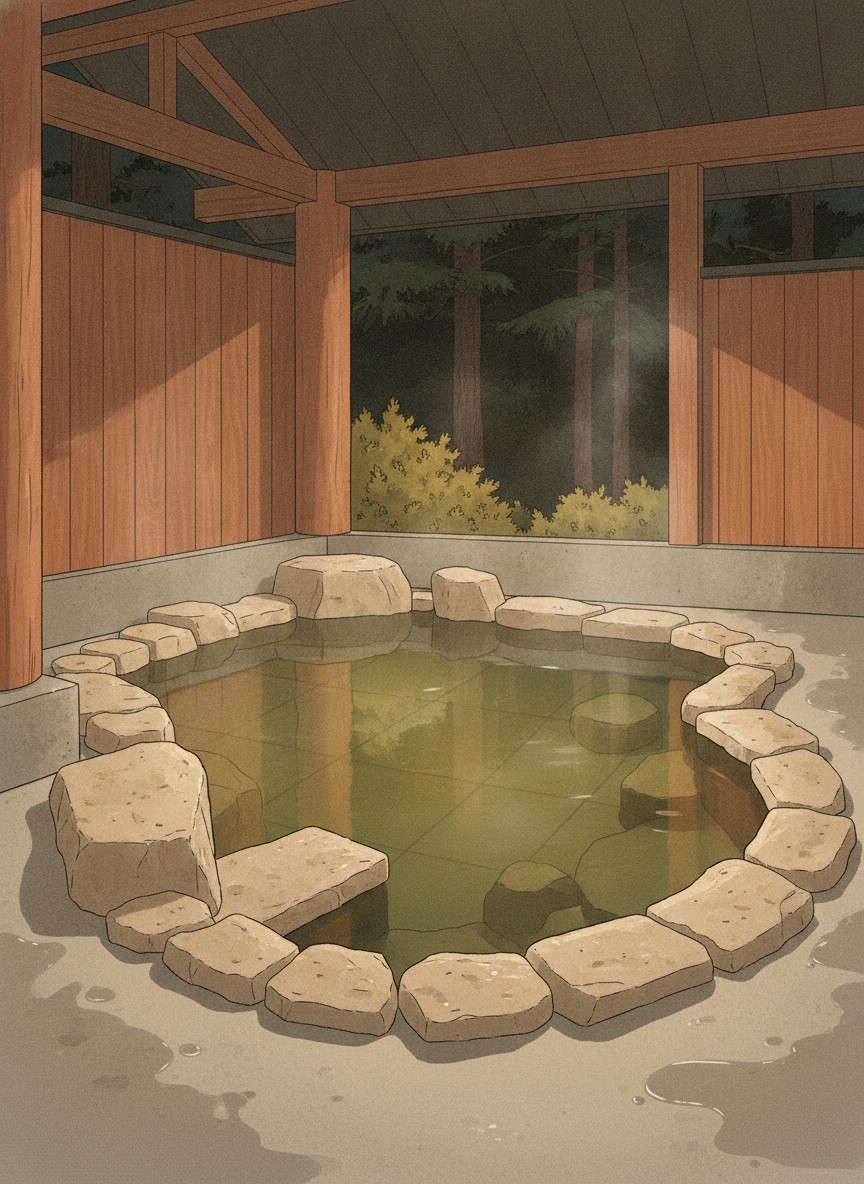 Illustration of Yunohirakan in Hirayu Onsen