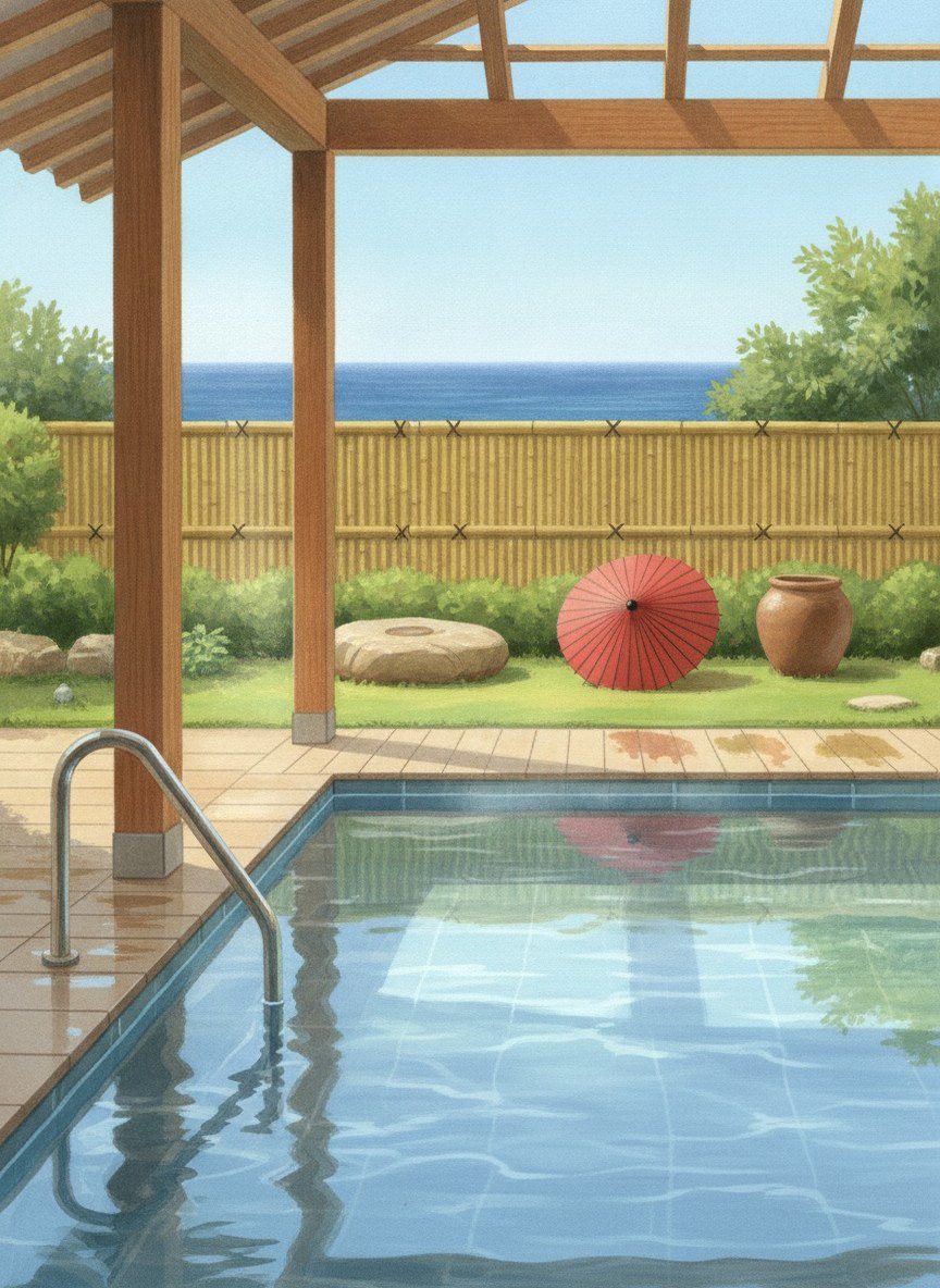 Illustration of Ooedo Onsen Monogatari Premium Shiomiso in Senami Onsen 2-chome, on the beach road, about 10 minutes by hotel shuttle or route bus from Murakami Station
