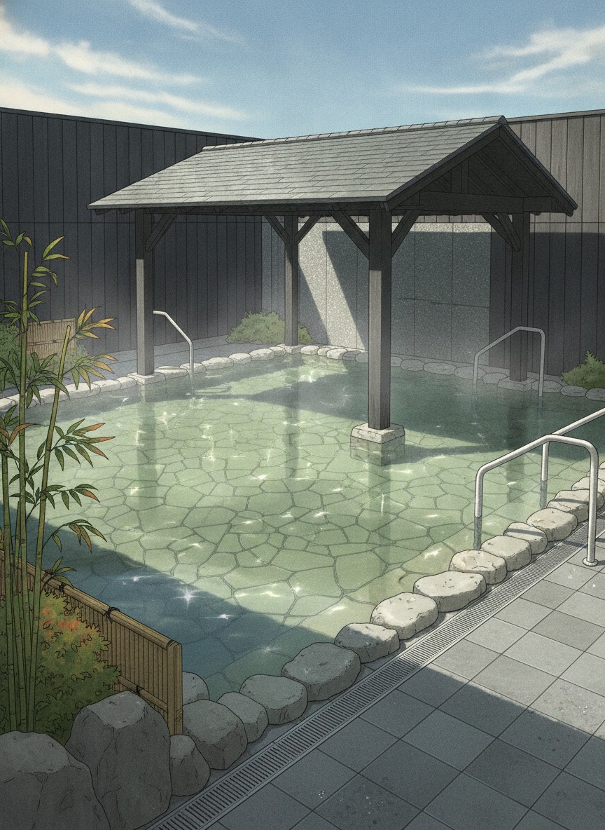 Illustration of Spa Metsa Sendai Ryusenji no Yu in Osawa 2-chome, Izumi-ku, north of the city off Route 4