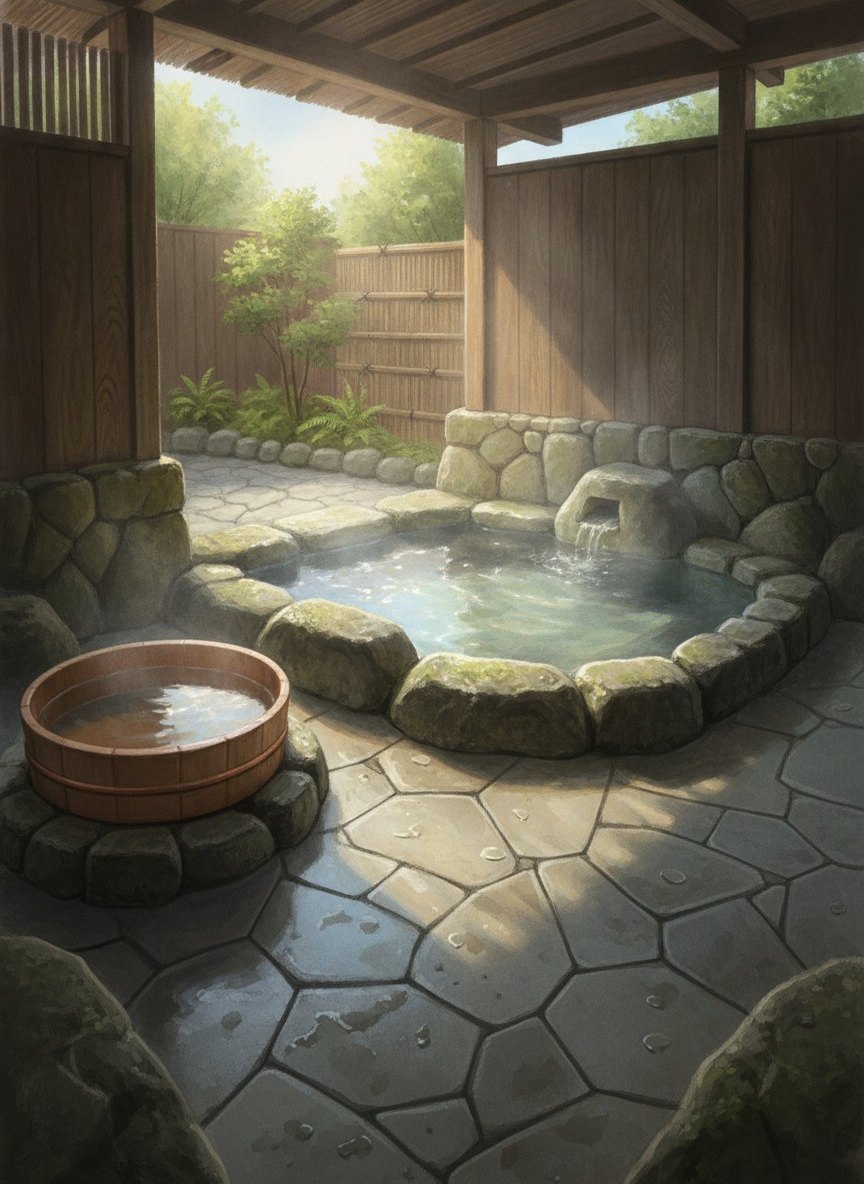Illustration of Inoshiba in Shirahama, near the bus center