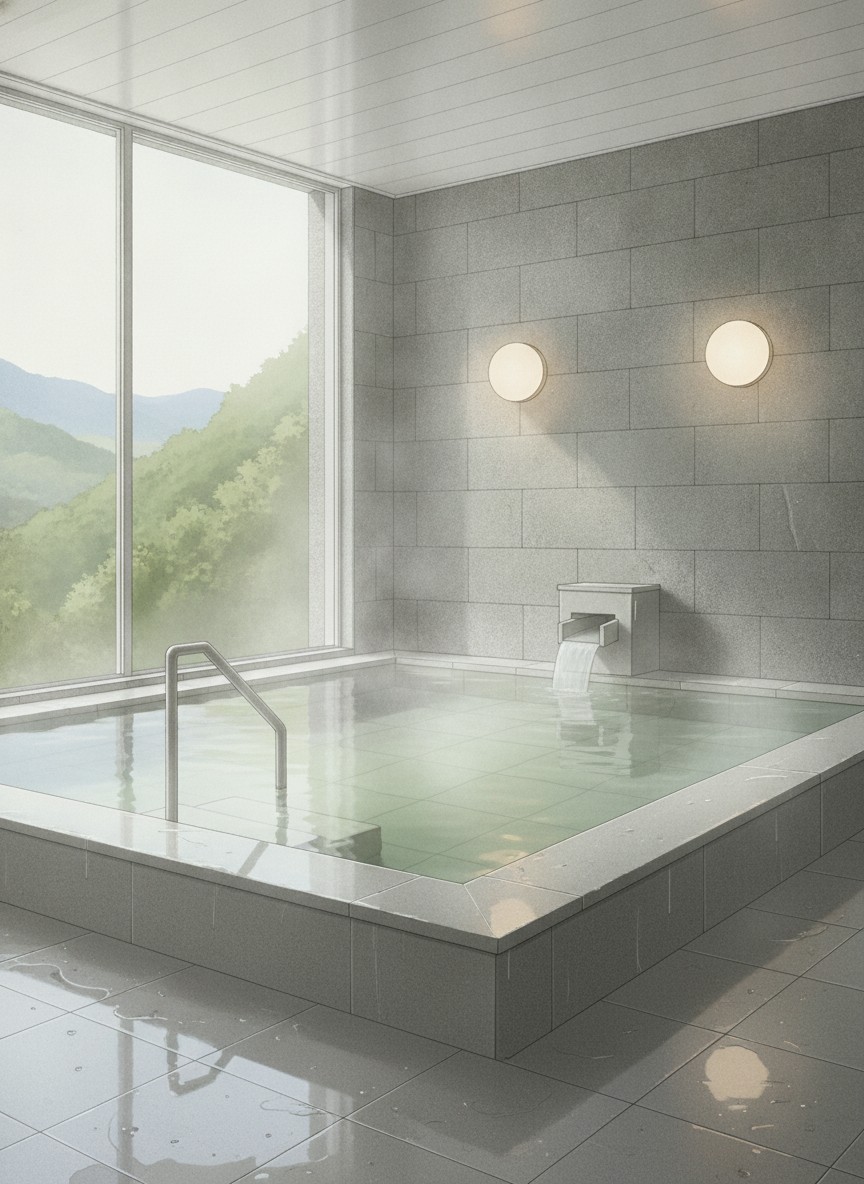 Illustration of Izu Marriott Hotel Shuzenji in Odaira, on the plateau about two kilometers above the old town