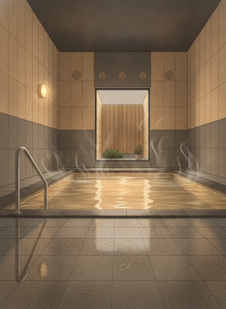 Illustration of Hotel Route Inn Takamatsu Yashima in Kasugacho, ten minutes on foot from Kasugagawa on the Kotoden Shido line, below Yashima