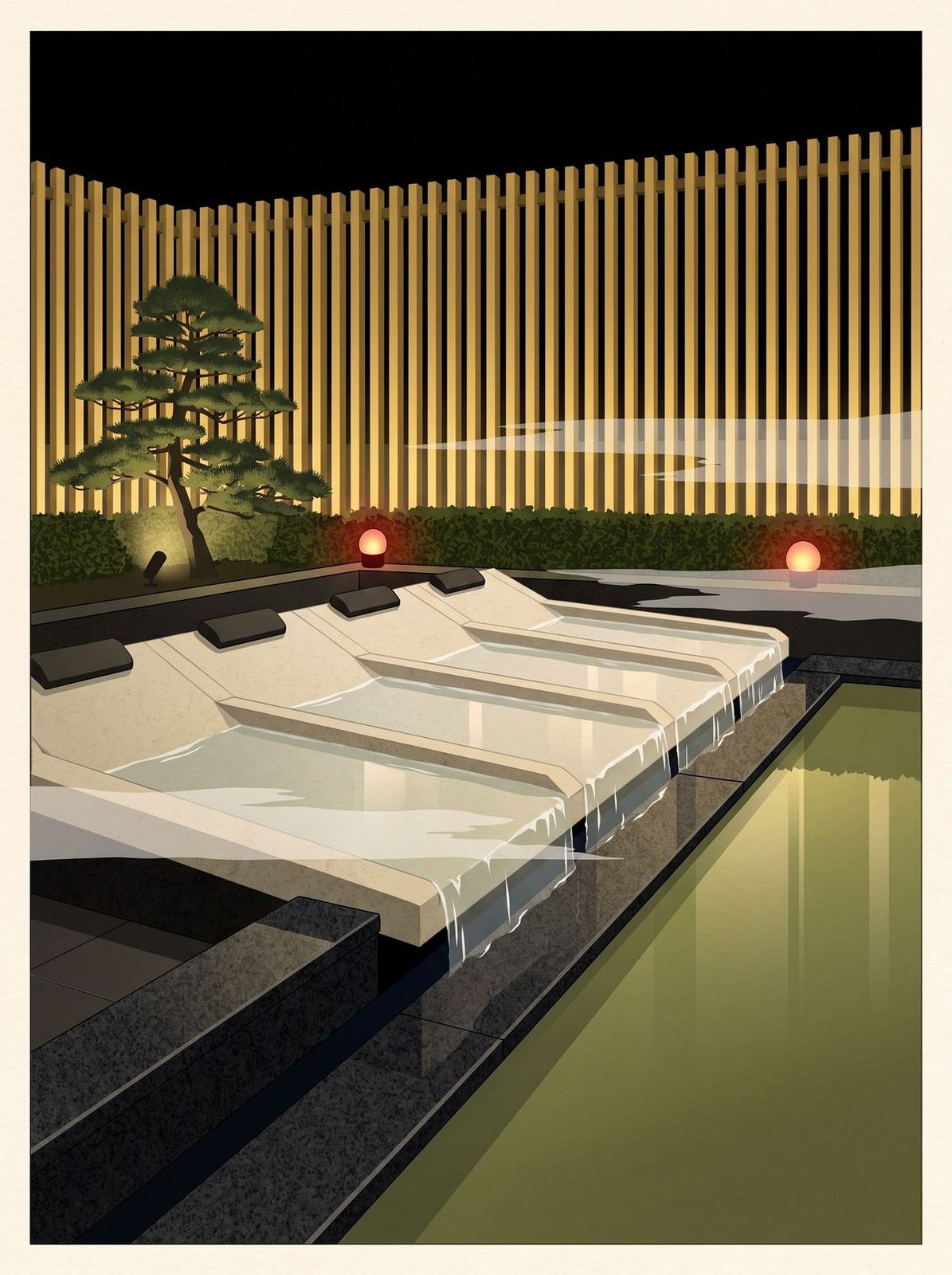 Illustration of Izumi Tenku no Yu Haneda Airport in Haneda Airport Terminal 3, Ota-ku