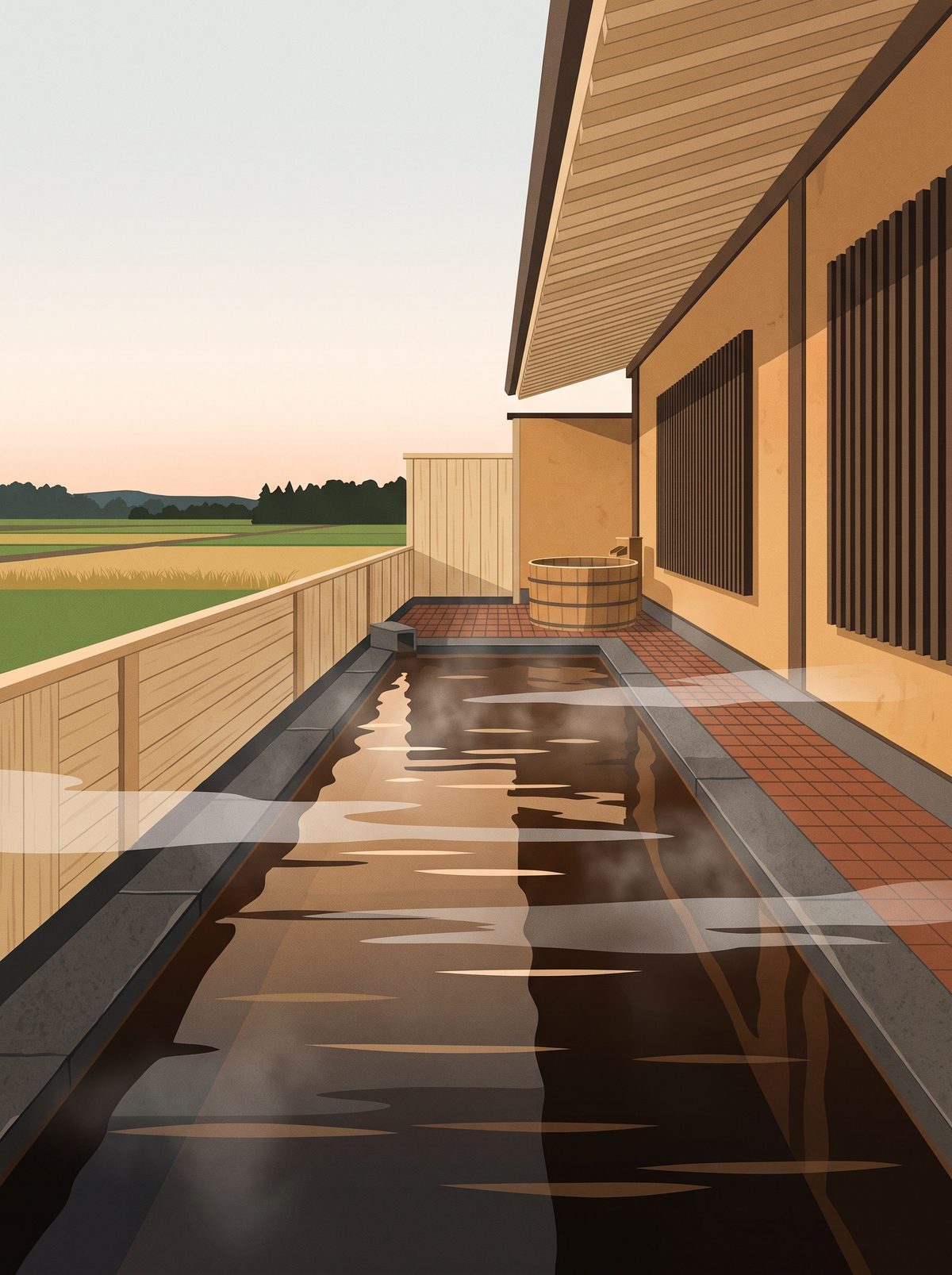 Illustration of Narita no Meisen Yamato no Yu in Otake, Narita, Chiba