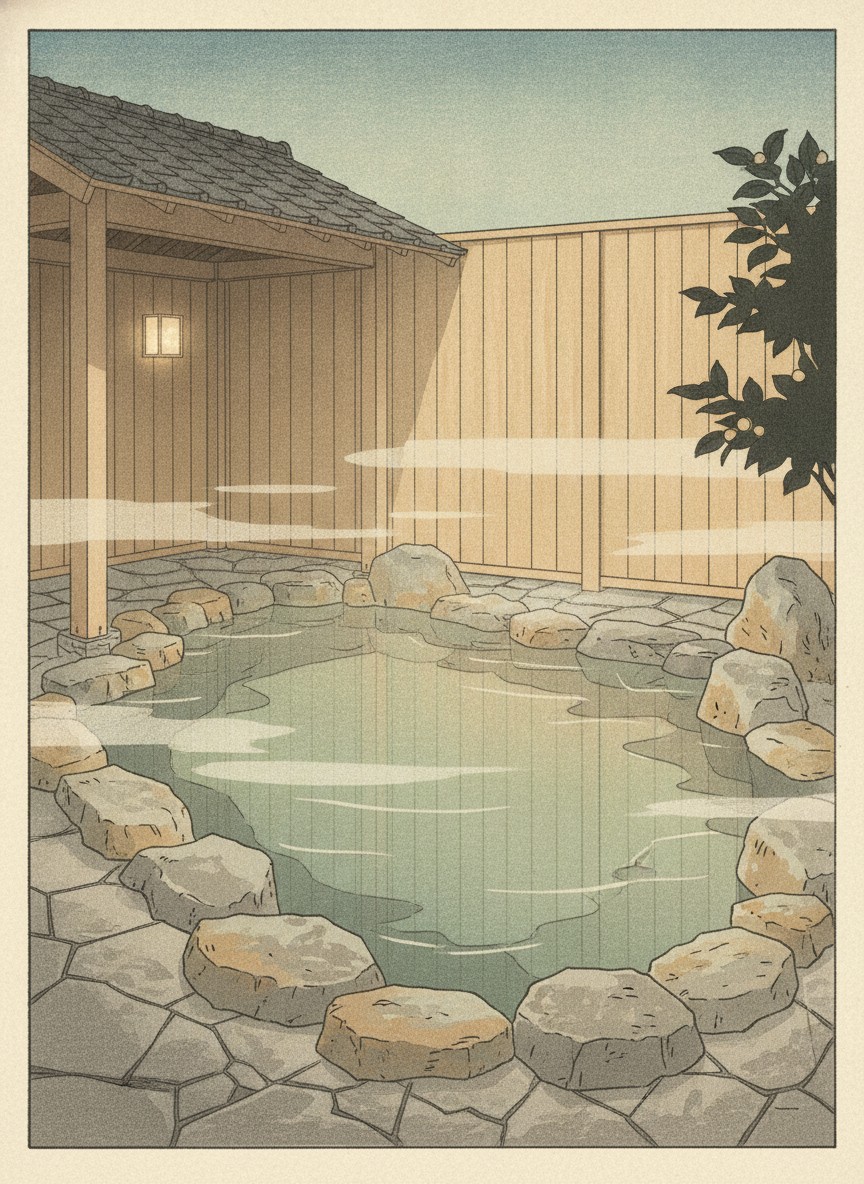 Illustration of Oshiage Onsen Daikokuyu in Yokokawa, Sumida-ku