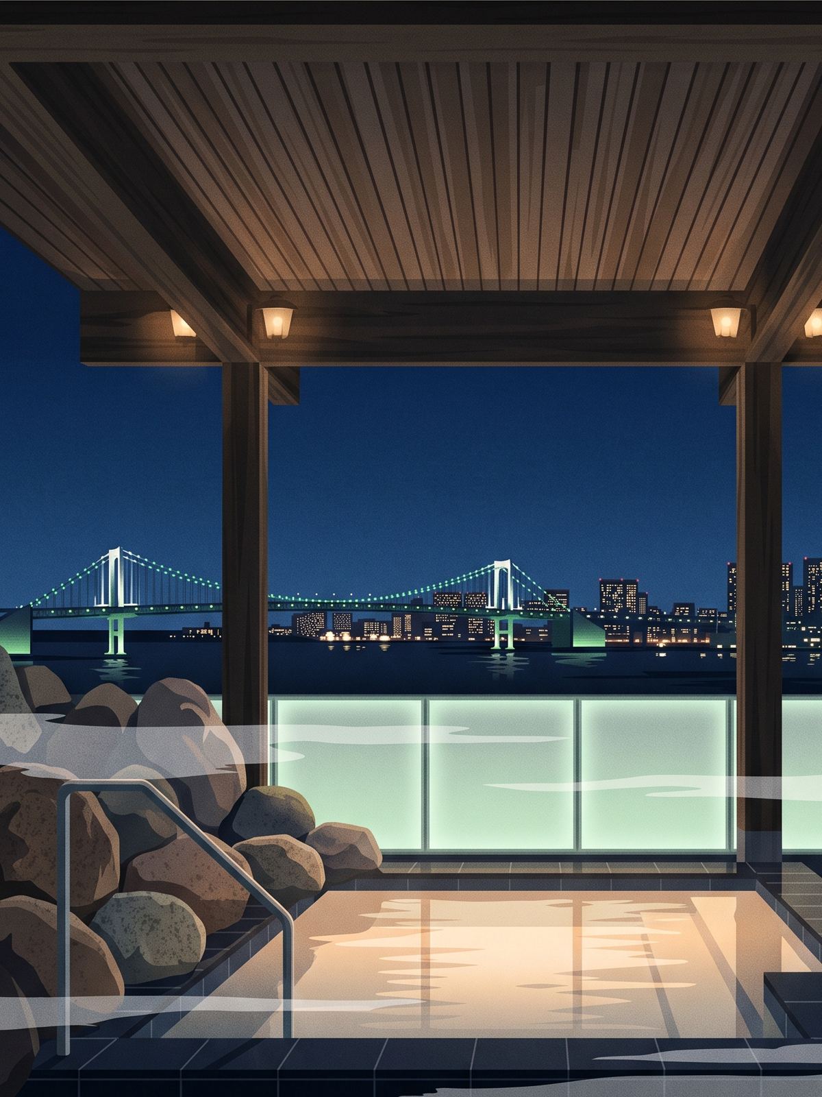 Illustration of Tokyo Toyosu Manyo Club in Toyosu, Koto-ku