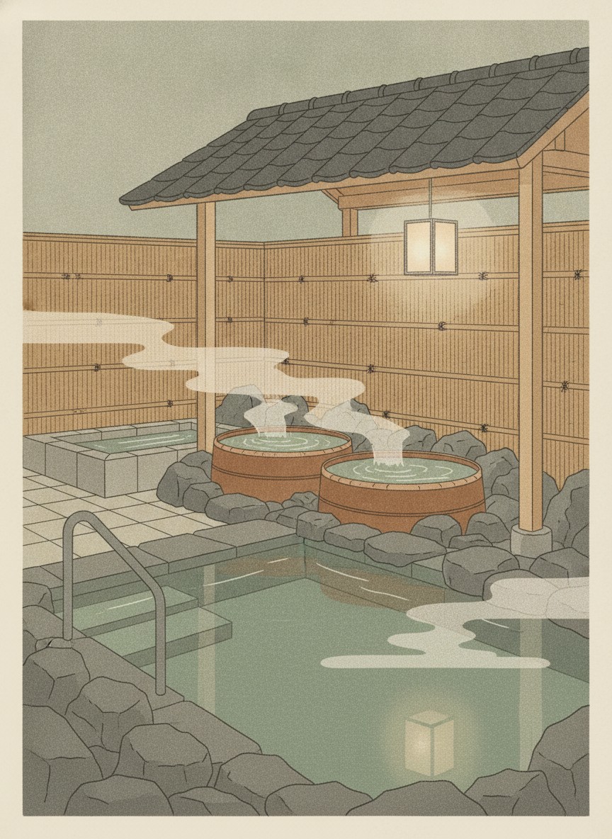 Illustration of Yudonburi Sakaeyu in Nihonzutsumi, Taito-ku