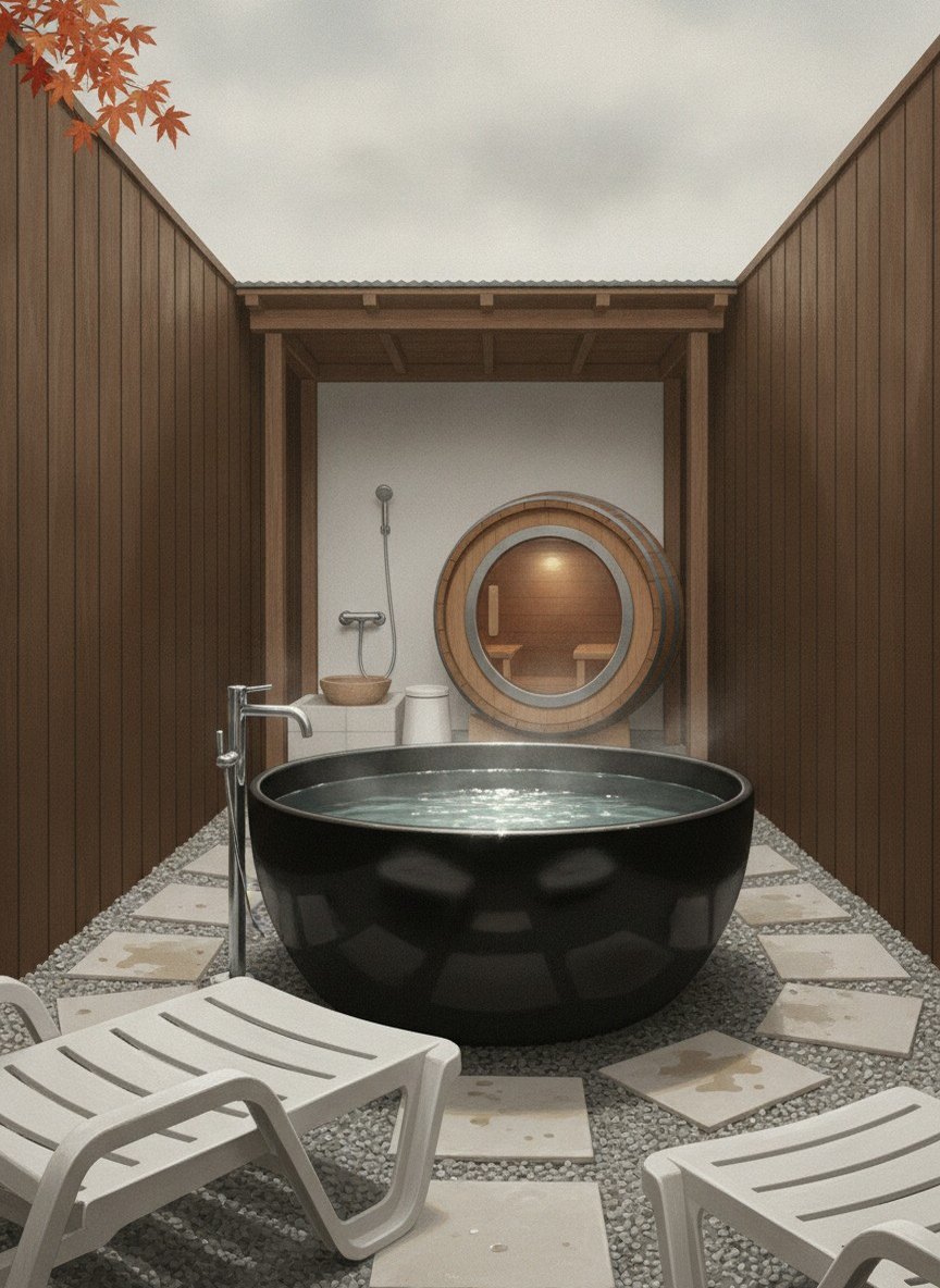 Illustration of Yuya FUROBAKKA in Horikiri in Kurobe, on the plain between the Shinkansen station and the coast, 10 minutes by car from Kurobe-Unazuki-Onsen Station
