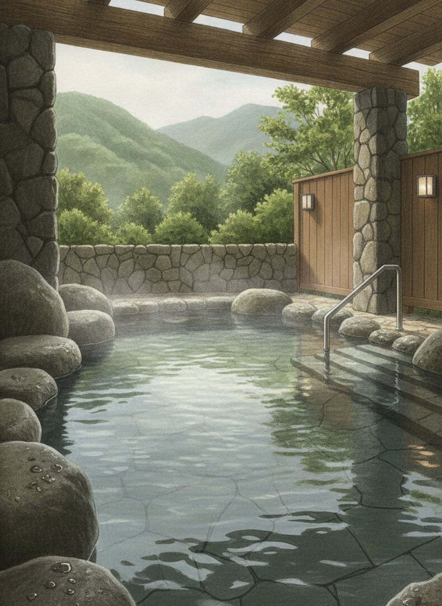 Illustration of Hotel Morinokaze Tateyama in Tateyama foothills, in Hara on the Toyama city side of the mountains, 7 minutes by car from Tateyama Station