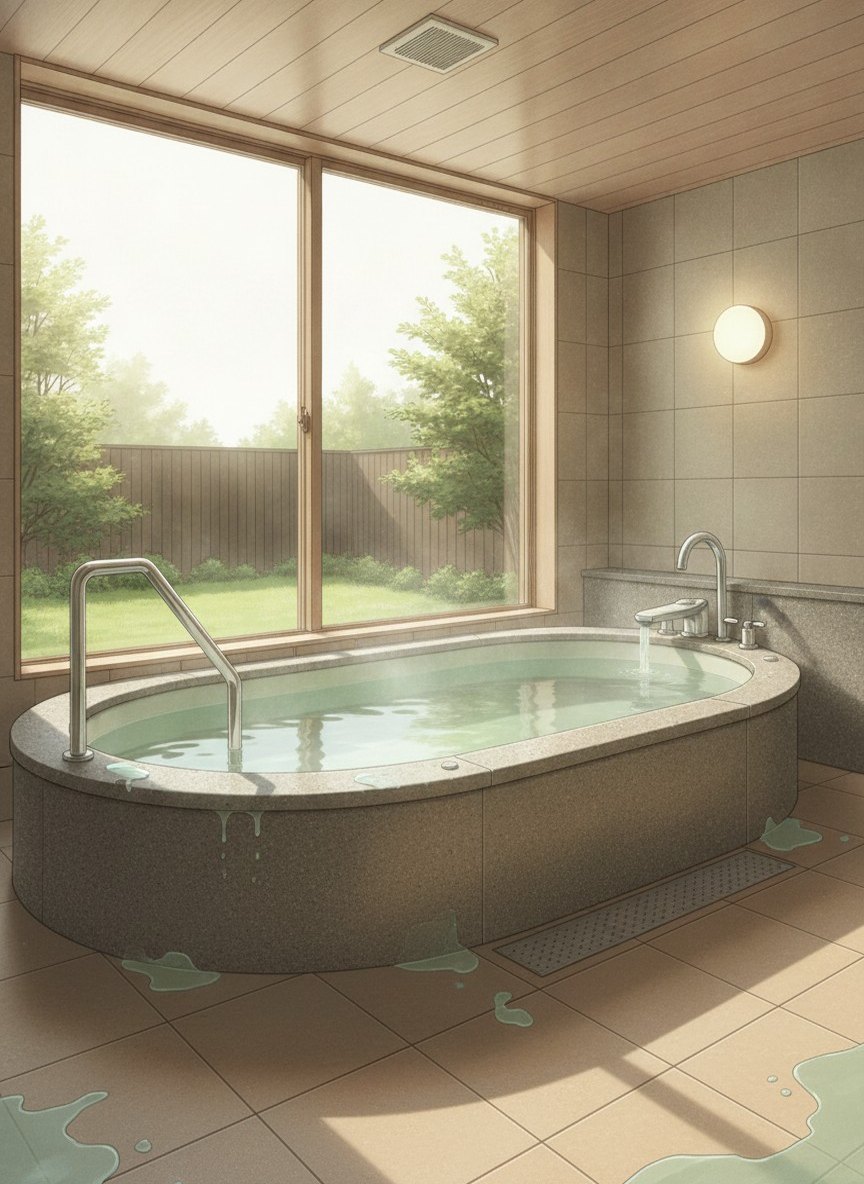 Illustration of Kintaro Onsen in Tenjinnoshin, on the plain between Uozu and Kurobe, 10 minutes by shuttle from either Uozu Station or Kurobe-Unazuki-Onsen Station