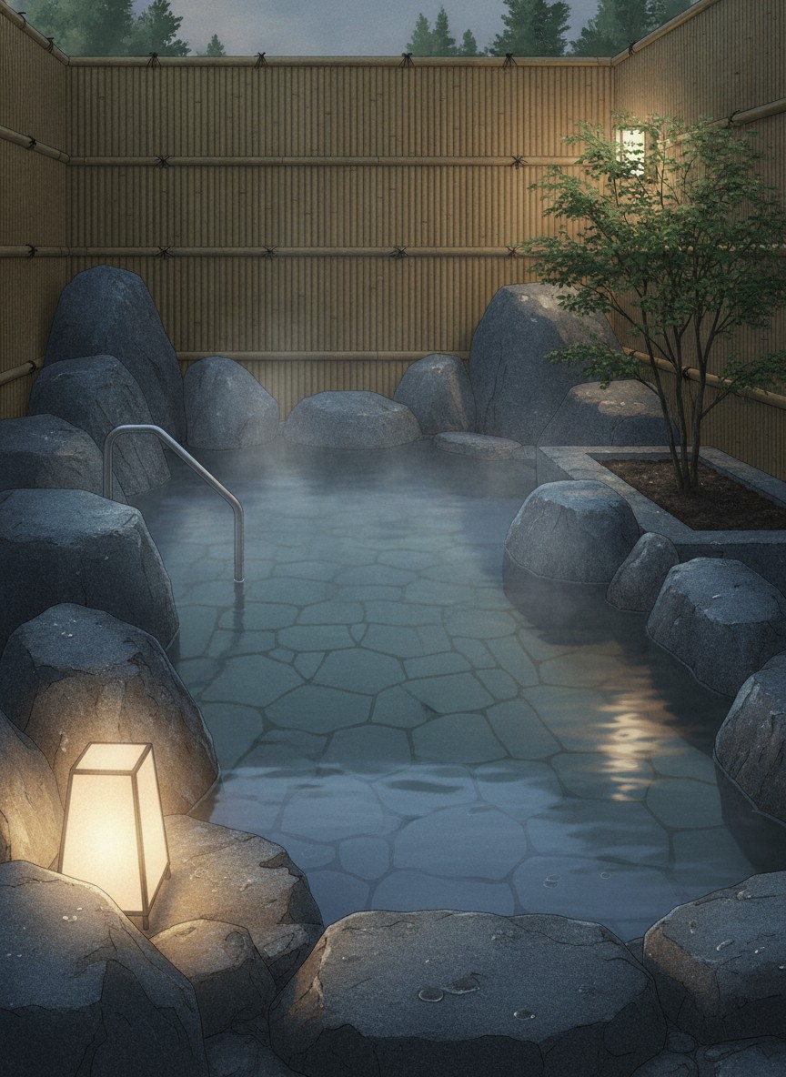 Illustration of Grandvrio Hotel Unazuki Onsen in Unazuki Onsen, on the slope above the town center