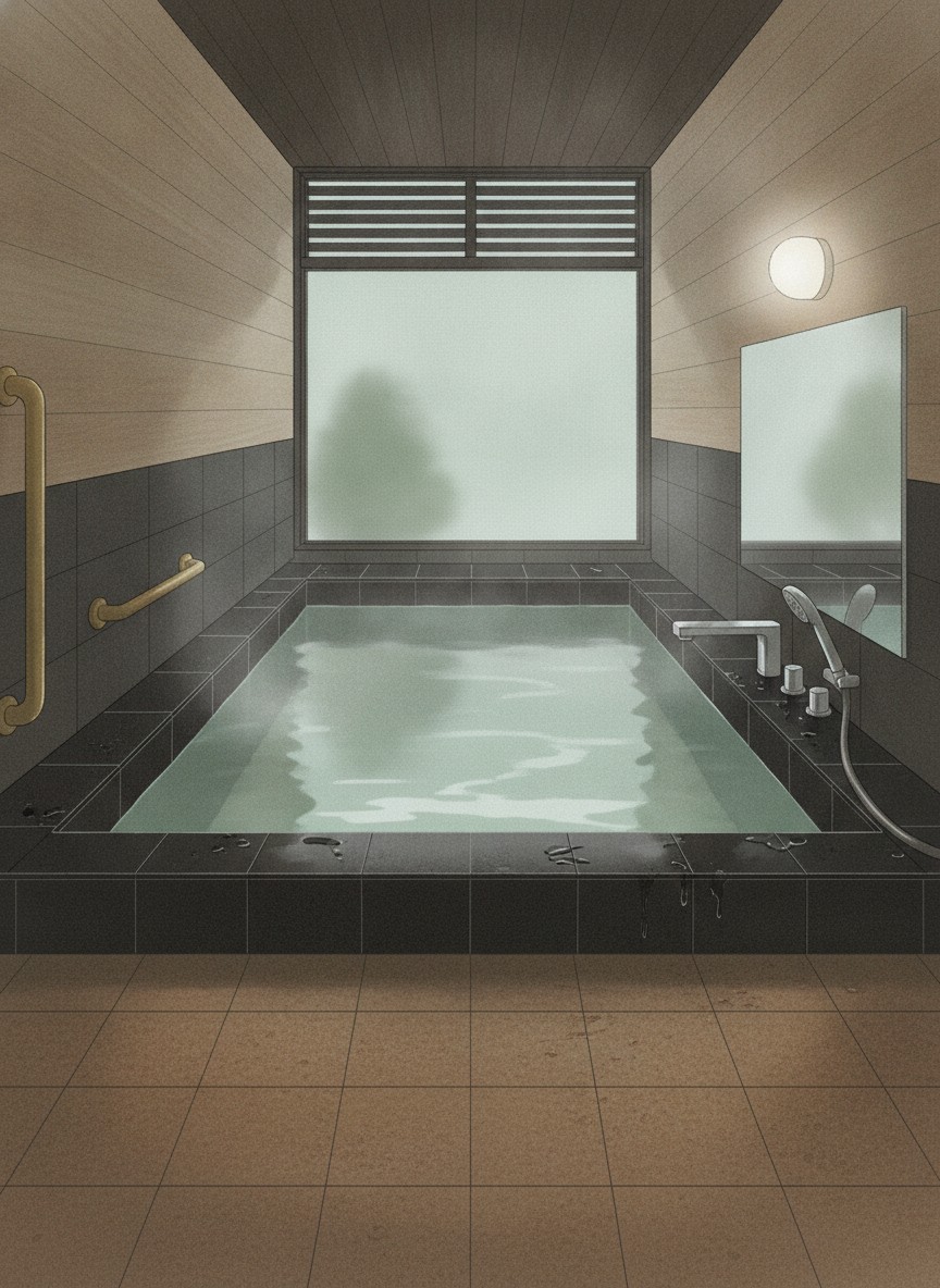 Illustration of Seiunso in Kojigoku, a kilometer below the Unzen town center